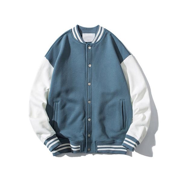 Buy cheap Contracted All Match Baseball Varsity Jackets Clanging Color Stand Collar from wholesalers