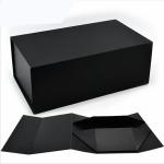 Custom Paper Folder Box Packaging Luxury Black Foldable Paper Gift Box With