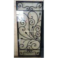 Buy cheap 8X8 MM Front Iron Doors With Glass Inserts Wrought Iron Erosion Resistance 1.8m product