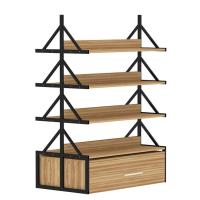 Buy cheap High Density Wooden Retail Shoe Rack Display 4 Layers Anti Crack For Large Shopping Mall product