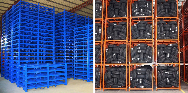 Square Tube Pallet Stacking Rack