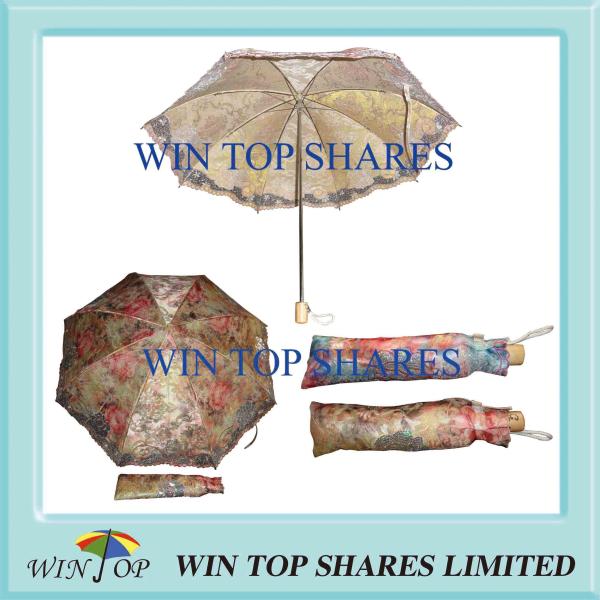 Buy cheap UV Proof and Water Proof Satin Embroidery Ladies Umbrella from wholesalers
