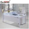 Buy cheap Transparent Blue Glass Desk For Office Building With Metal Legs from wholesalers