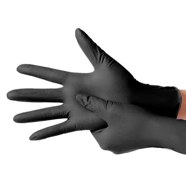 Buy cheap Black Disposable Medical Nitrile Gloves Powder Free Disposable Nitrile Gloves from wholesalers