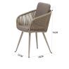 Buy cheap Outdoor Balcony Patio Furniture Set With Aluminium Table And Woven Rope Chairs Nordic Style from wholesalers