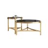Buy cheap Unique luxury stainless steel frame round coffee table side table tempered glass top corner table from wholesalers
