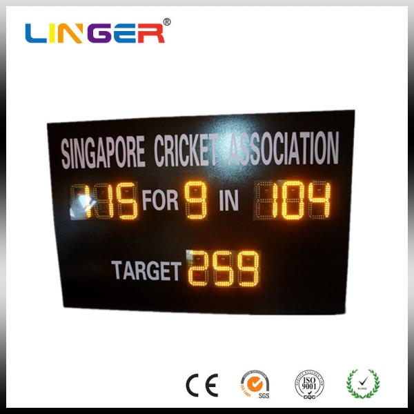 Cricket Match Customized Small Digital Scoreboard LOGO In High Bright Amber