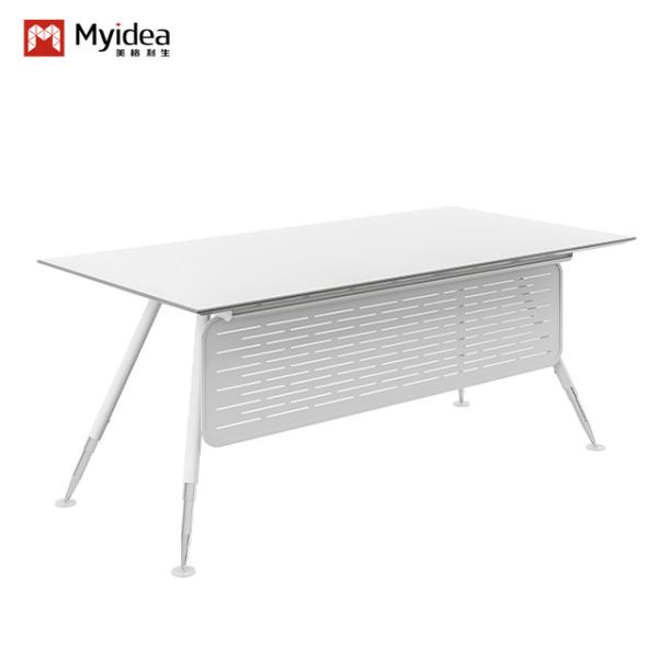 Buy cheap Modern Office Furniture Executive Desk with Metal Feet in Snow White from wholesalers