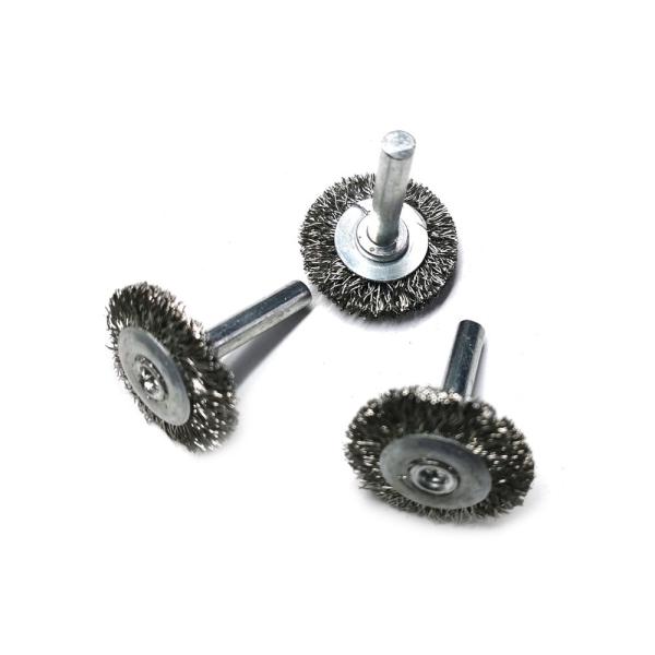 Buy cheap 6mm Dia Rod T Shape Radial Crimped Steel Wire Brush from wholesalers