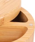 Bamboo Salt Keeper Duet Salt and Pepper Bowl, Salt Cellar and Storage Box with