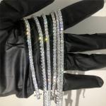 3mm 5.0mm Moissanite Tennis Necklace Moissanite Tennis Chain For Wedding