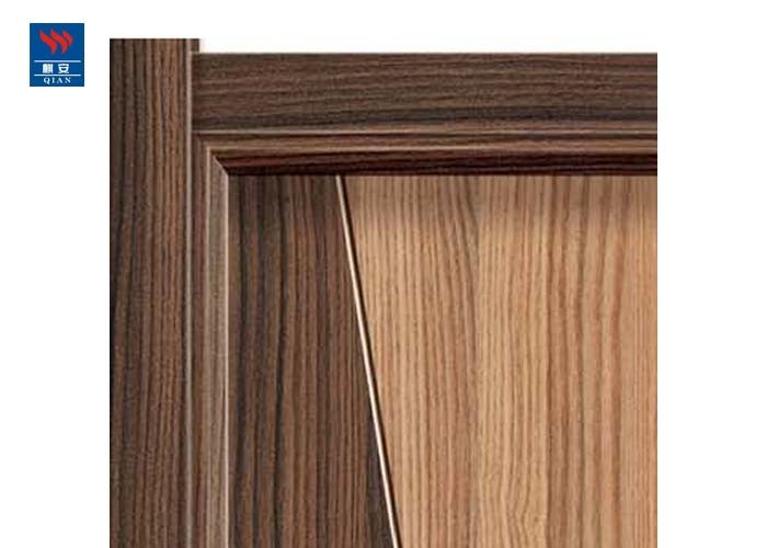 Eco- Friendly Material Interior Modern Solid Wooden Door PVC With Trims Frame Unit