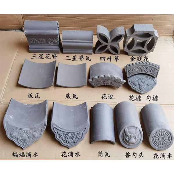 Weatherproof Grey Clay Roof Tiles 180*180mm Classic Appeal with Superior