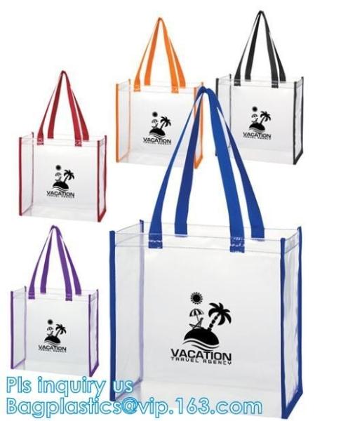 Buy cheap beach bikini PVC tote handle plastic packaging bags, travel wash organizer bag handle zipper cosmetic bags, cosmetic bag from wholesalers