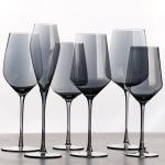 Classic Long Stem Smoky Crystal Wine Glasses With Decanter Food Grade