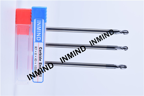 Long Shank , R2*100 , AlTiN , HRC50 , Ball Nose end mill , Extra Length