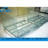 Buy cheap Zinc Finish Wire Mesh Cages With Foot Brakes / Castors Rigid Rolling Metal from wholesalers