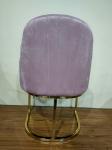 Velvet Cushion U Shaped Base 57cm Wrought Iron Dining Chair