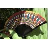 Buy cheap Spanish Personalised Fancy Cloth Custom Cherry Wood Folding Fan from wholesalers