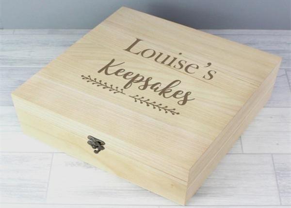 Natural Wood Color Small Unfinished Pine Wooden Gift Packaging Box With Logo