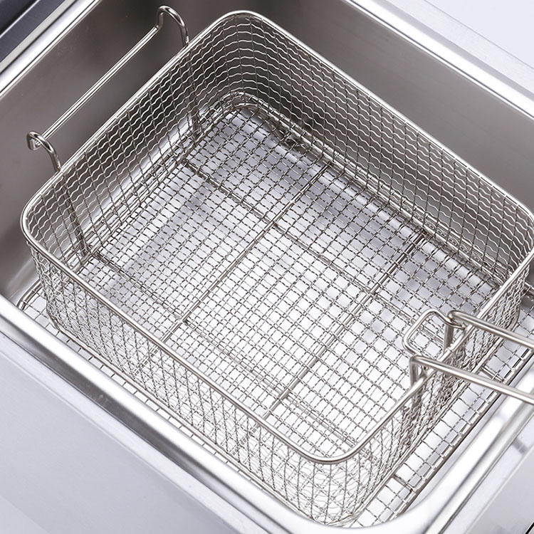Multi-functional 12L Commercial 1 Tank 2 Basket Table Top Stainless Steel Lpg Gas Fryer