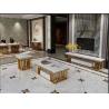 Buy cheap Marble Table Top Rectangular 6 Seater Dining Room Table And Chairs from wholesalers