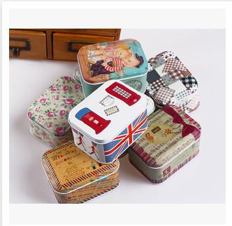 Buy cheap New creative promotional gift customed logo round shape tin saving money box piggy bank from wholesalers