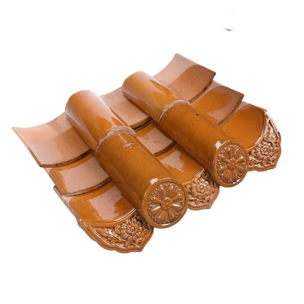 Buy cheap Anti Aging Chinese Style Temple Roof Tiles Glazed Clay Roof Tile Customizable from wholesalers