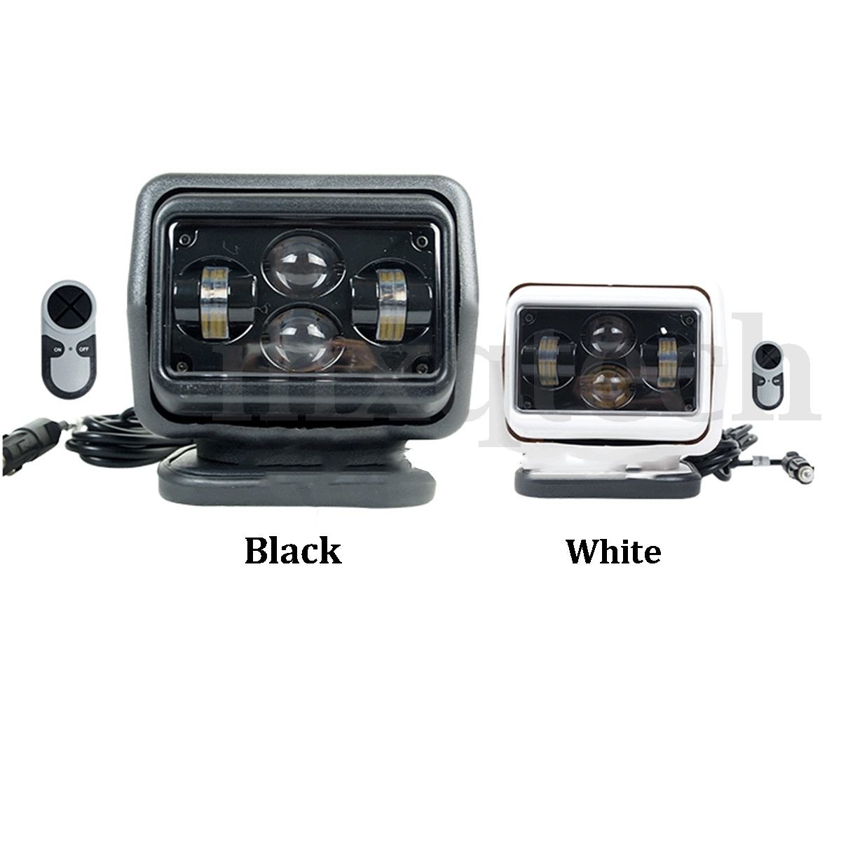 7 Inch 4800lm 12V 60W Marine Boat Rotating Remote Control Spotlight Searchlight Light Car Bulb