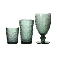 Buy cheap Hand Pressed 160mm Colored Crystal Wine Goblet Glasses , Lead Free Vintage 10 Oz product