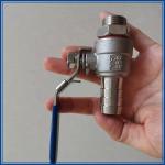 Silver WZ 1/2" Stainless Steel 304 2PC Barbed Hose Ball Valve with Thread SS
