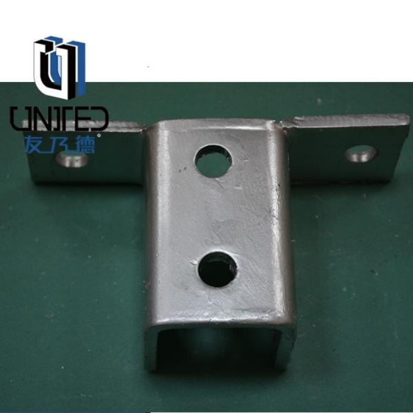Buy cheap Corrosion Resistant Silver 4 Hole Base Steel Strut Channel Accessories / Strut Channel Base from wholesalers