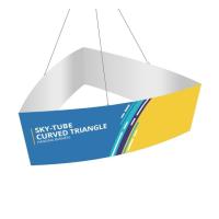 Buy cheap Advertising Triangle Sign Holder Trade Show Hanging Banner 90 X 30cm Custom product