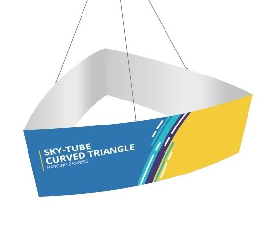 Buy cheap Advertising Triangle Sign Holder Trade Show Hanging Banner 90 X 30cm Custom from wholesalers