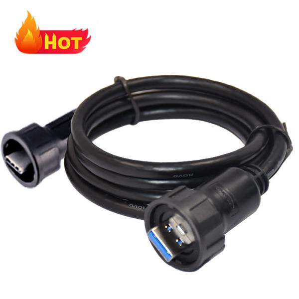 Buy cheap Female Micro USB Jack Waterproof USB C Cable in Black Color from wholesalers