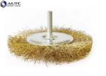 4" 100mm Crimped Wire Wheel Brush With Shank Stainless Steel Brass Coated