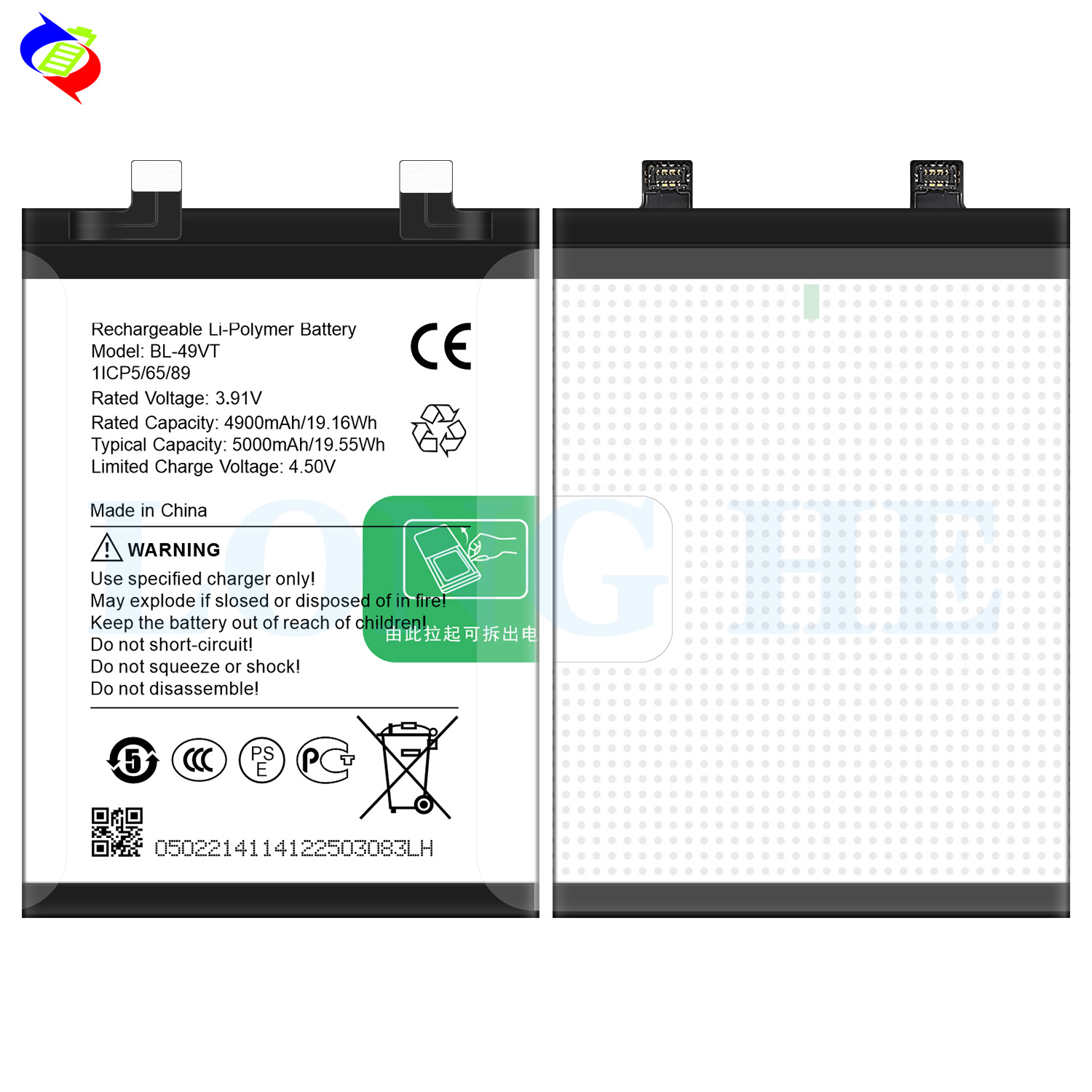 BL-49VT 3.91V 5000mAh Mobile Phone Battery for Tecno Rechargeable Phone Affordable MOQ