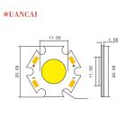 300mA 3W 5W 10W 120lm Flip Chip COB LED