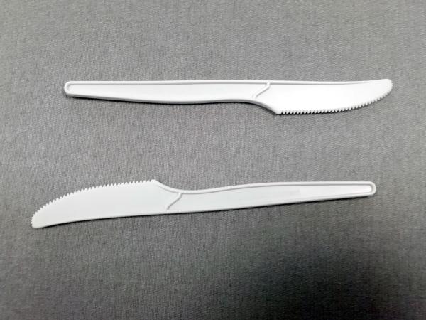 Buy cheap 6.3 Inch Compostable Bio-Plastic Knife Disposable Biodegradable Utensils Eco-Friendly Durable Cornstarch Flatware from wholesalers