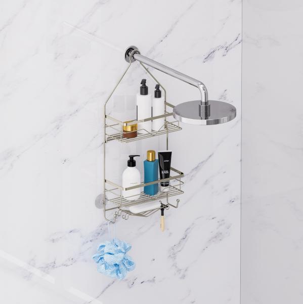 Buy cheap Bathroom Organizer Shower Caddy Hanging Shower Shelf for Inside Shower No Drilling Racks Over Showerhead BathROOM Rack from wholesalers