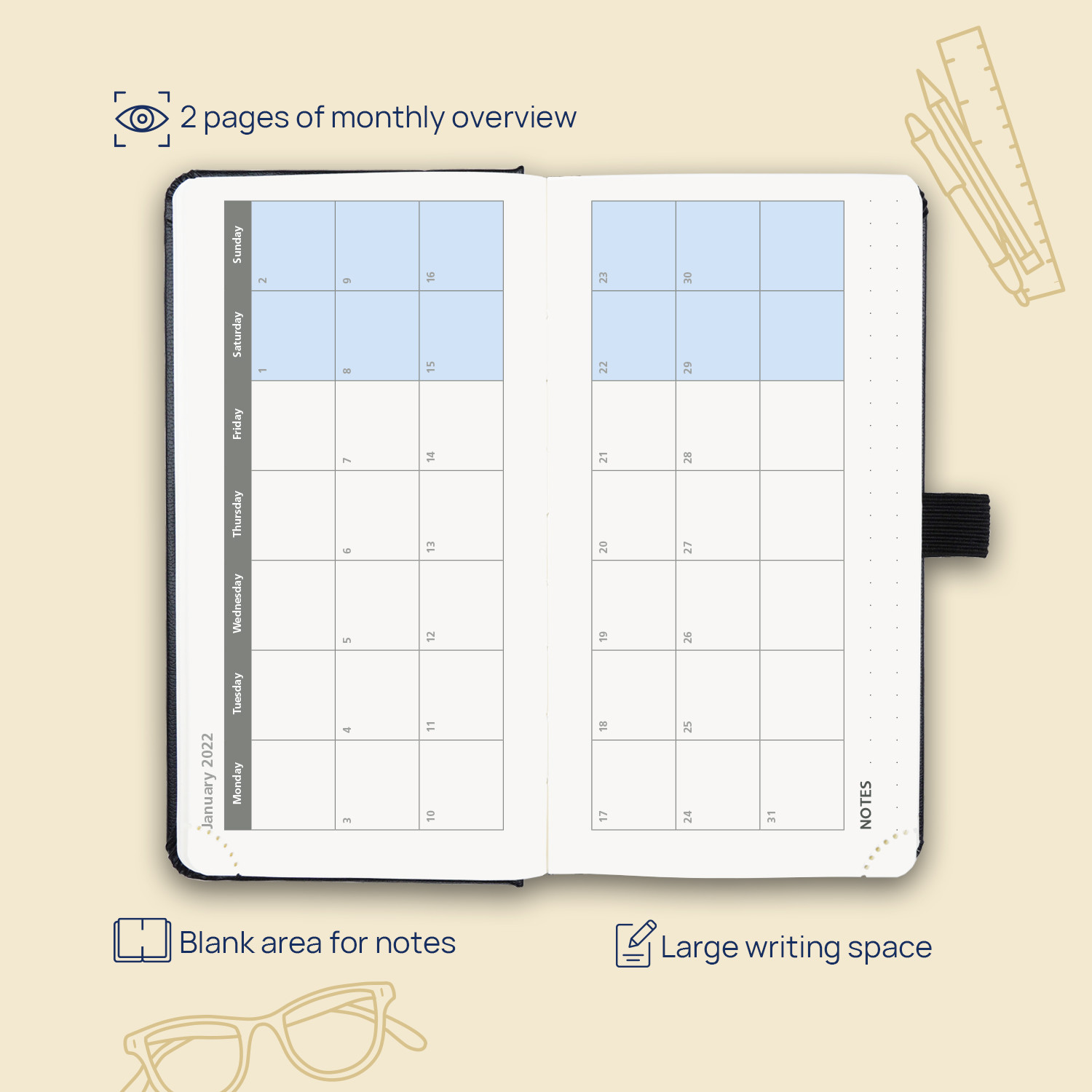 Bordeaux 2023 Weekly Pocket Planner With Yearly And Monthly Schedules