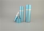 30ml 50ml 100ml Blue Color Round shape Plastic Lotion Bottle Silver Plastic