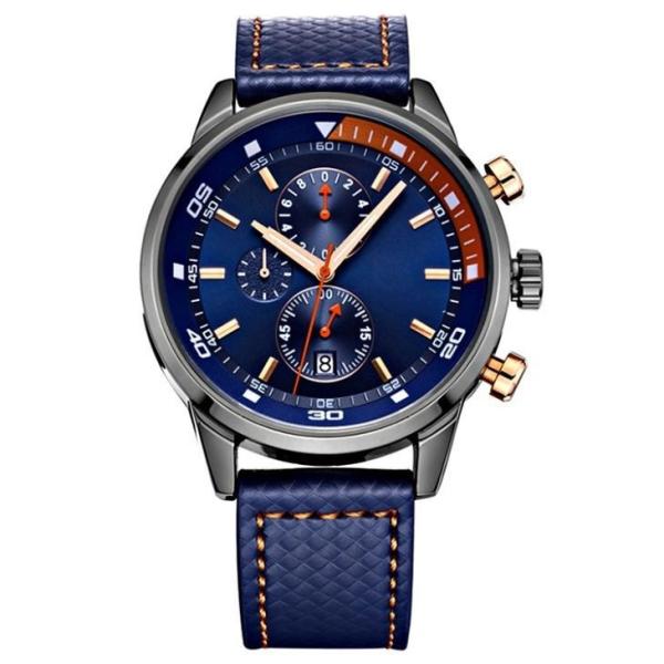 Buy cheap Men Sport Chronograph Alloy Quartz Wrist Watch Genuine Leather Analog Digital from wholesalers