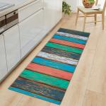 Wood Grain Absorbent Door Mat 40*120cm 60*180cm Bedroom Floor Carpets