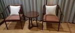 Walnut Color Wooden Hotel Chairs Solid Wood Frame With ISO14001