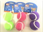 WORLD OF PETS SQUEAKY TENNIS BALL DOG TOY 2 PACK