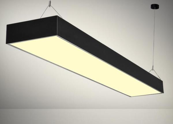 Buy cheap Linear LED Flat Panel Light 48W 60W Black Housing Color Pendant Installation from wholesalers