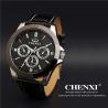 Buy cheap Fashion Jewelry Wholesale Price Stainless Steel Caseback Original Quartz Watch Men's Leather Watches from wholesalers