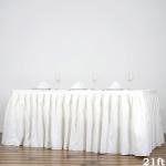 KINSHUN Black Polyester Banquet Table Skirt Wedding Party Events Decorations