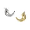 Buy cheap Lanciashow 925 Sterling Silver Stud Earrings Moon Shape Rhodium And Yellow Gold Plated Jewelry from wholesalers